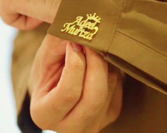 Crown Cufflinks Double Name